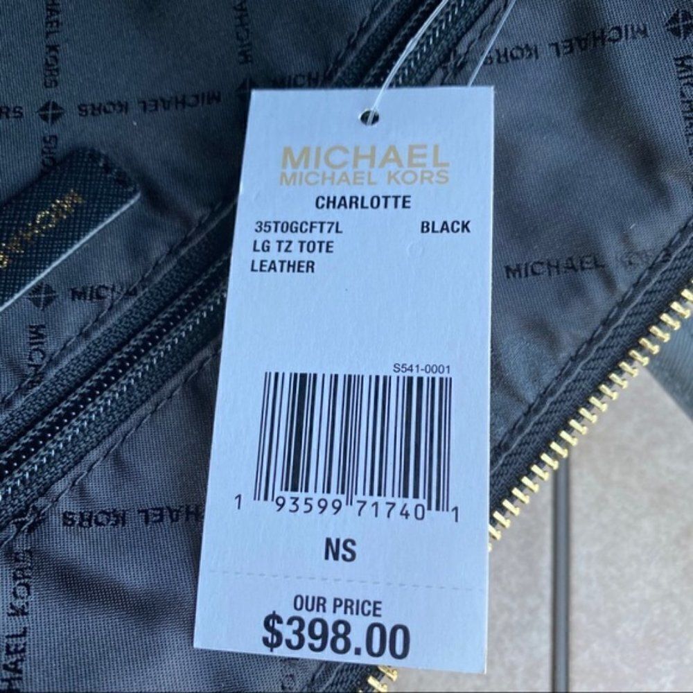 Michael Kors Saffiano Leather Charlotte Tote Bag - Picture 9 of 9